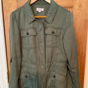 Ann Taylor Loft Rolled Up Sleeve Utility Jacket
